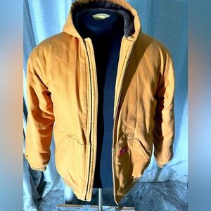 Vintage Dickies Active Hooded Chore Jacket, Tan/Brown Large